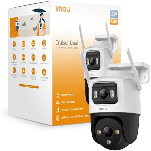 Imou övervakningskamera Fast utomhuskamera 3MP + PT 3MP Vit Vit