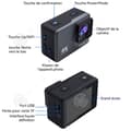 Miniatyrbild 2 av 4: INN Actionkamera 4K60FPS 24MP inbyggd Wi-Fi vidvinkel 170 grader vattentålig upp till 30m 1050mA batteri med 64G minneskort