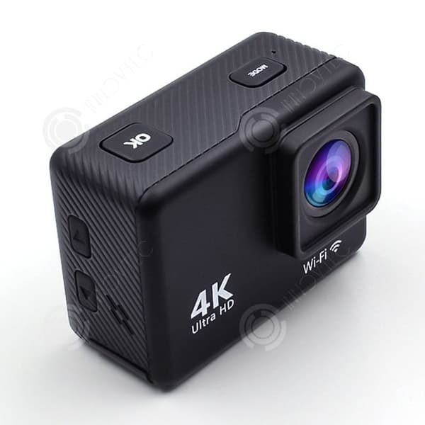 INN Actionkamera 4K60FPS 24MP inbyggd Wi-Fi vidvinkel 170 grader vattentålig upp till 30m 1050mA batteri med 64G minneskort