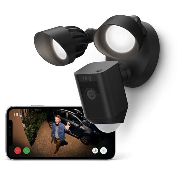 RING Floodlight Wired Plus -valvontakamera - musta - EU musta