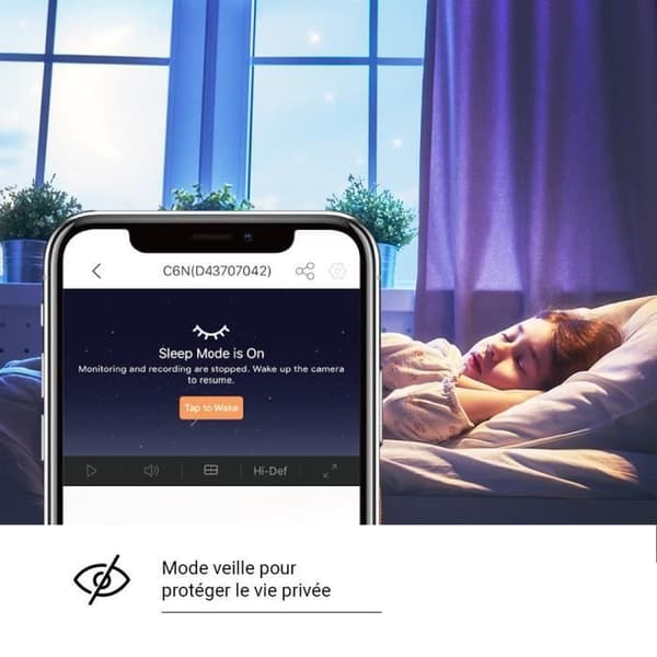 Smart Wi-Fi-kamera - EZVIZ - C6N - Full HD - 1080p - Nattseende - 360°