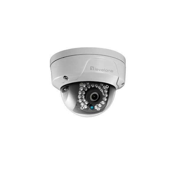 Domo LEVELONE IP fast nätverkskamera - 3840x2160 4K - Utomhus - IR LED - PoE strömförsörjning