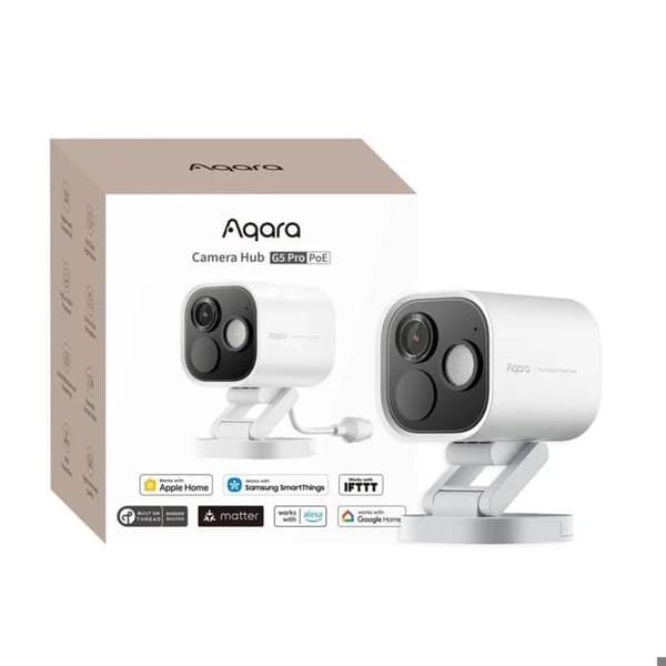 Kamera Utomhus Hub G5 Pro (PoE) med Färg Nattseende 2.6K AI Aqara Vit