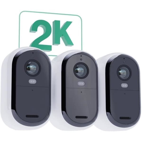 ARLO Övervakningskamera Pack 3 Essential 2k kameror + 3 solpaneler