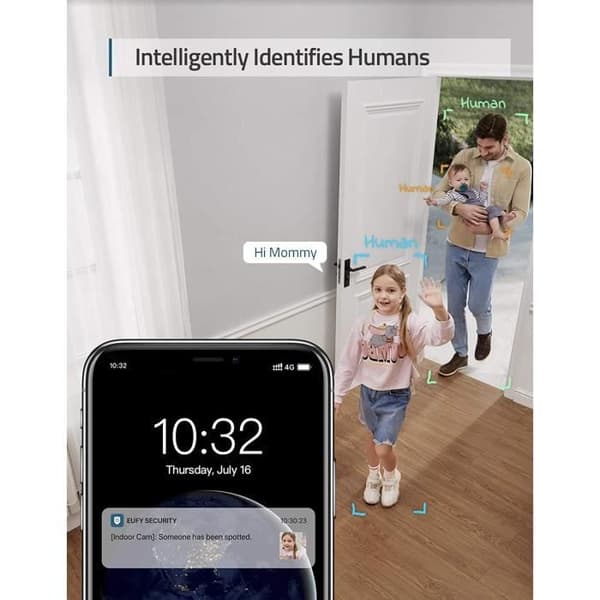 Eufy - 2K Pan and Tilt Security Camera - EufyCam Indoor