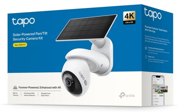 TP-Link Tapo C660 KIT, IP-säkerhetskamera, utomhus, trådbunden och trådlös, Amazon Alexa och Google Assistant, CB, CE, FCC, FCC, DOE, CEC, RCM, KC, J