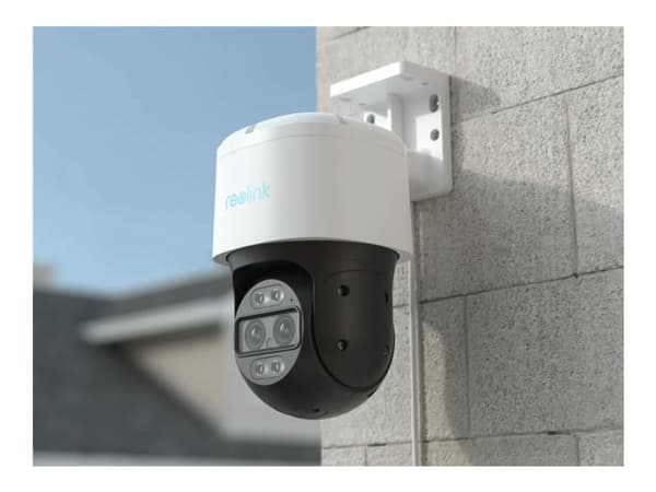 Reolink TrackMix Series P760 - 4K Outdoor Camera, Dual View, Auto-Zoom Tracking, PoE Connection, Color Night Vision, IP security camera, Indoor & out Valkoinen, musta