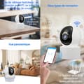 Miniatyrbild 3 av 4: INN Övervakningskamera 1080P/5 miljoner pixlar Wi-Fi-anslutning röstintercom dubbelskärmsvisning mänsklig spårning fotografering