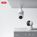 Miniatyrbild 2 av 4: Inomhus WiFi-kamera 340° roterande med LED-belysning och människodetektering NO NAME Vit