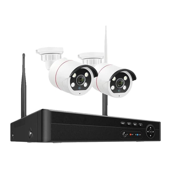 Langaton turvakamerajärjestelmä, 5MP HD -resoluutio, yökuvaus jopa 10 metriä,3T Sisäänrakennettu HDD, 8CH NVR ja 2 Kameraa