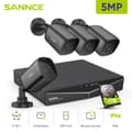 Miniatyrbillede 2 af 2: SANNCE 5MP Sikkerhedskamera System, Nattesyn op til 100ft, IP66 Vandtæt Rating,4PCS 1TB