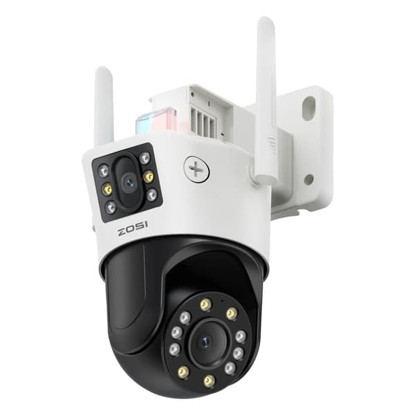 ZOSI WiFi PTZ Sikkerhedskamera, 8MP Opløsning, Dual-Lens Teknologi,C298 Maks