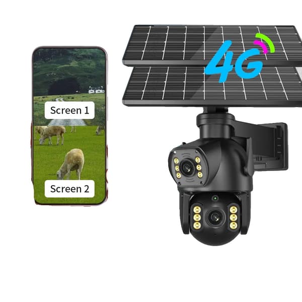 4G SIM-kort Solkamera, 8MP Høj Opløsning, Vandtæt Design,8MP 64G -kort, EU -stik