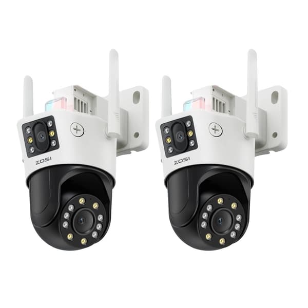 ZOSI WiFi PTZ Sikkerhedskamera, 8MP Opløsning, Dual-Lens Teknologi,C298 Pro og SE