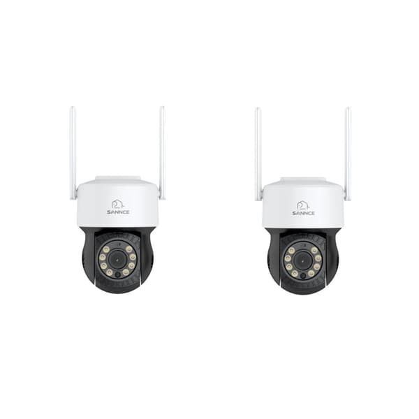 SANNCE Trådløst Sikkerhedskamera, 3MP Opløsning, 350° Panorama & 90° Tilt,2 PCS -kamera
