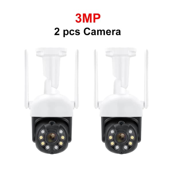 3MP IP Kamera, AI Menneskelig Detektion, Farve Nattesyn,2PCS 3MP Kamera A