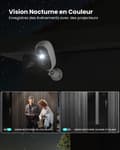 Miniatyrbillede 4 af 4: Trådløs Udendørs WiFi Overvågningskamera, 2K FHD Nattesyn, 130° Bredvinklet Linse, Nem Installation