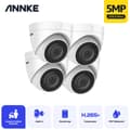 Miniatyrbillede 2 af 2: IP-overvågningskamera kit, 5MP opløsning, IP67 vejrbestandig,4T, 4 Stk Kamera