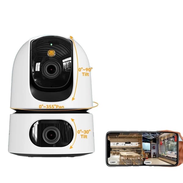 IMOU Ranger Dual 8MP, Smart Dual Lens Teknologi, AI Menneske- og Kæledyrsdetektion,RANGER DUAL 8MP, 3,6 mm, EU stik