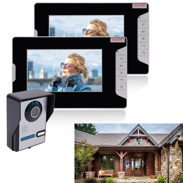 Echo Ring Dørklokke, Nattesyn, To-vejs Intercom, Justerbar Kamera