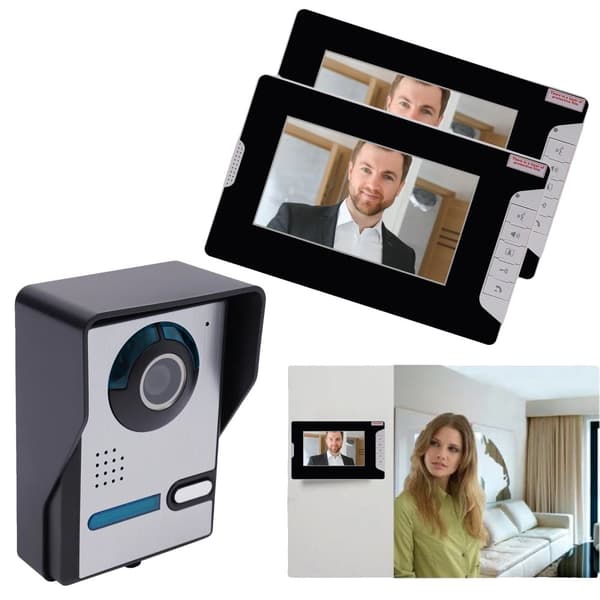 Echo Ring Dørklokke, Nattesyn, To-vejs Intercom, Justerbar Kamera