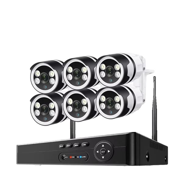 WiFi Säkerhetskamerasystem, 8CH NVR, 3MP/5MP Alternativ,1T Inbyggd HD, 8CH 6Kamera 5MP