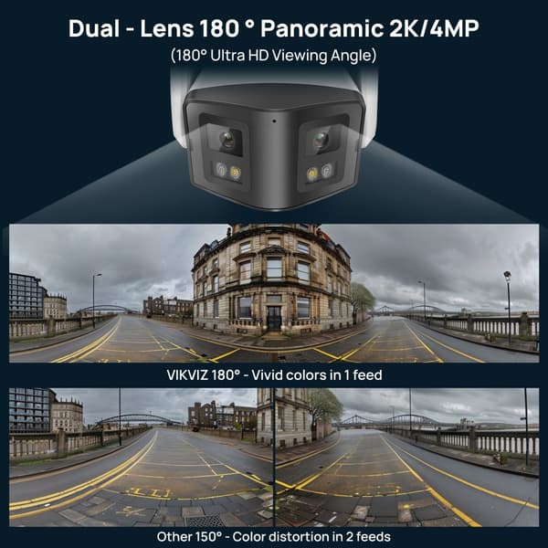 8MP IP-kamera, 180° Näkökulma, Kaksisuuntainen Ääni,2,8 mm