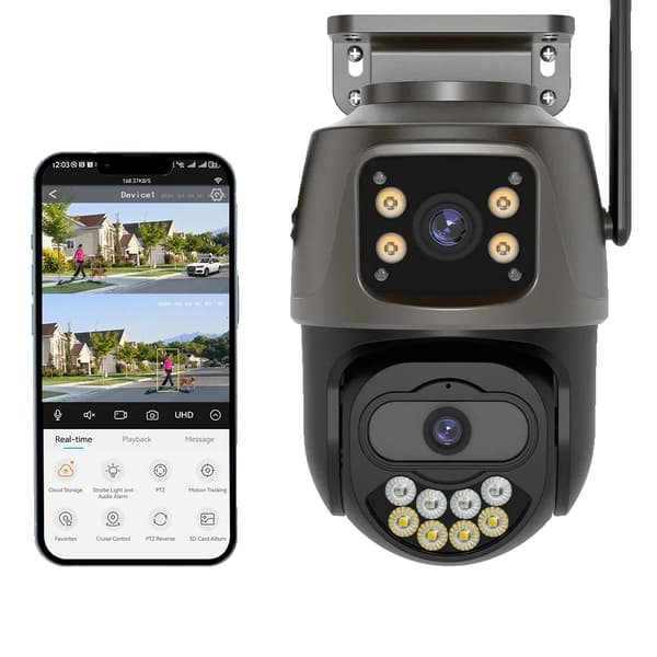 IP-sikkerhedskamera, 10MP HD-video, dual lys natvision,10MP Tilføj 128 g, EU -stik