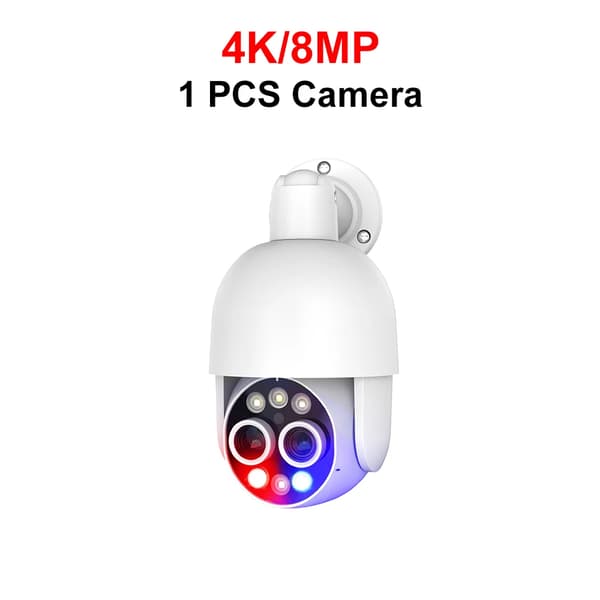 4K Övervakningskamera, Dubbelobjektivdesign, Smart Mänsklig Detektion,1PC 4K 8MP KAMERA