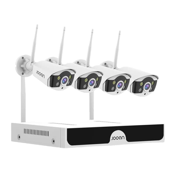 Langaton CCTV-järjestelmä, 3MP resoluutio, 10 kanavaa, värillinen yökuvaus,EU-plugi, 2T, 10CH 3MP 4 Kamerat