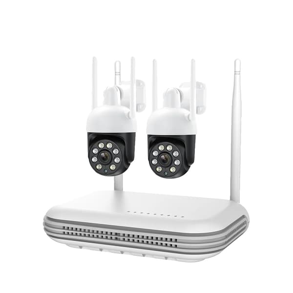 MISECU H.265 Langaton CCTV-järjestelmä, 4MP Resoluutio, Kaksisuuntainen Ääni,8CH NVR 2 Kamera