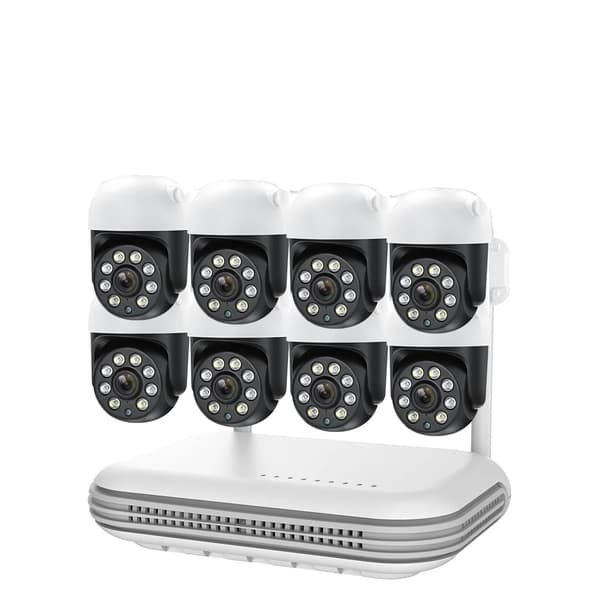 MISECU H.265 Langaton CCTV-järjestelmä, 4MP Resoluutio, Kaksisuuntainen Ääni,8CH NVR 8 Kamera