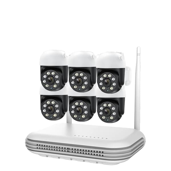 MISECU H.265 Langaton CCTV-järjestelmä, 4MP Resoluutio, Kaksisuuntainen Ääni,8CH NVR 6 Kamera