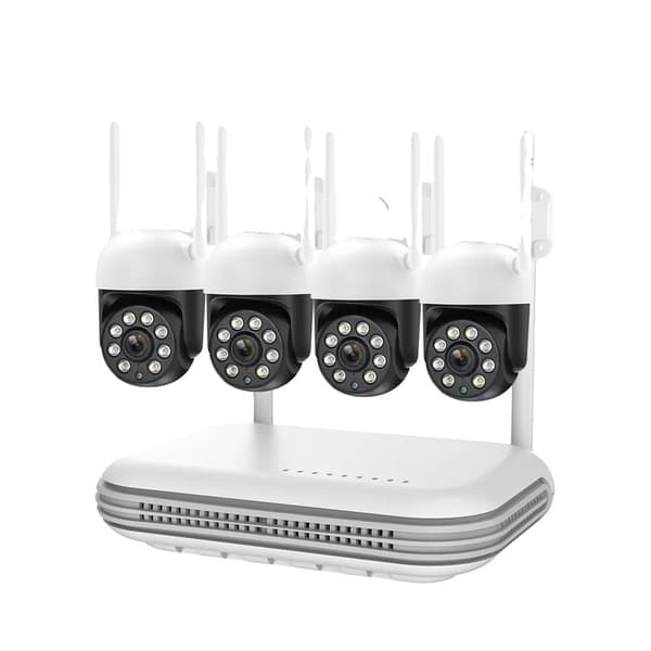 MISECU H.265 Langaton CCTV-järjestelmä, 4MP Resoluutio, Kaksisuuntainen Ääni,8CH NVR 4 Kamera