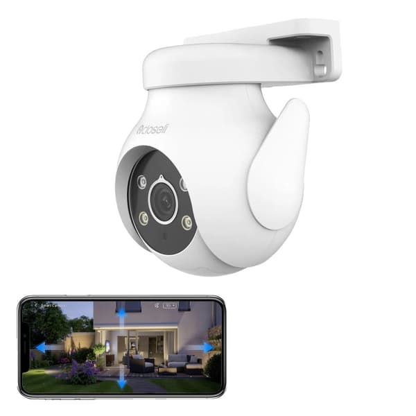 Udendørs sikkerhedskamera, 8MP opløsning, farve nattevision, 360° synsvinkel,CD201, 3.6mm, EU stik