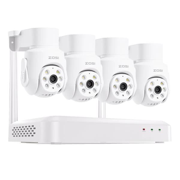 5MP WiFi CCTV Kamera System, Farve Natvision, AI Person Detektion,5MP 4PCS Kameraer, 1T