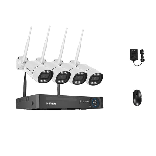 Trådlöst CCTV-kamerasäkerhetssystem, 5MP upplösning, 4 stycken kamerauppsättning,2T, 5MP 4PCS Kamera