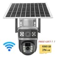 Miniatyrbillede 2 af 2: Udendørs solardrevet sikkerhedskamera, 360° synsvinkel, 4K billedopløsning, 256GB lagerplads,WiFi kamera 256GB-B