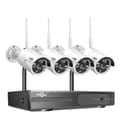 Miniatyrbillede 1 af 2: Hiseeu Trådløst CCTV Overvågningssystem, 10CH NVR, 4 Kameraer, AI Menneske Detektion,16CH 4PCS 3MPCamera, Ingen