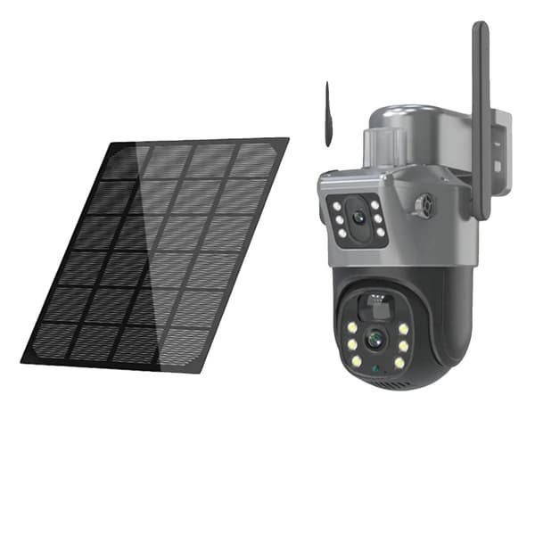WIFI PTZ Solkamera, 8MP Opløsning, IP66 Vejrbestandig,Wifi ver tilføje 128 GB