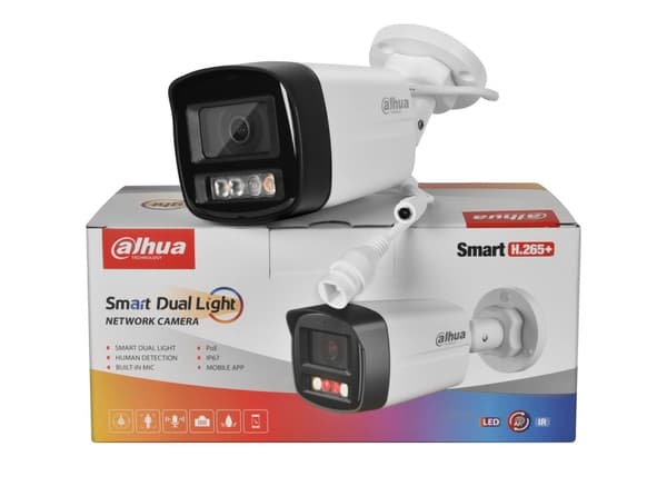 Dahua 4MP IP-kamera, älykäs kaksoisvalo, sisäänrakennettu mikrofoni,2,8 mm, IPC-HFW1439TL1-A-IL