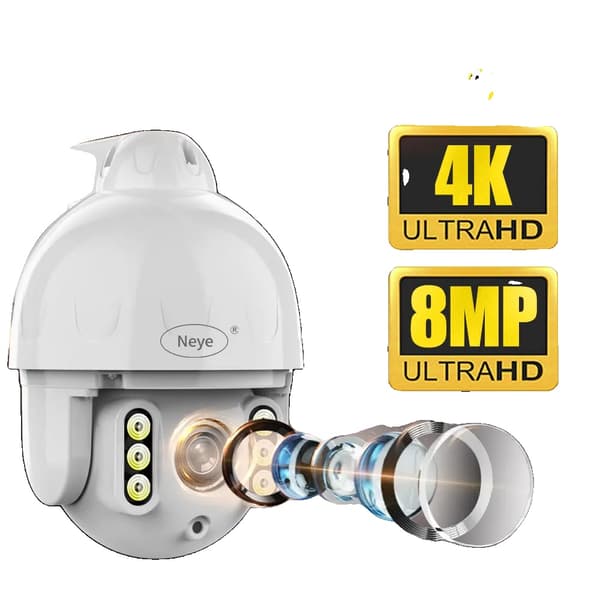Neye Sikkerhedskamera, 8MP Høj Opløsning, 360° Pan & Tilt,8mp, EU stik