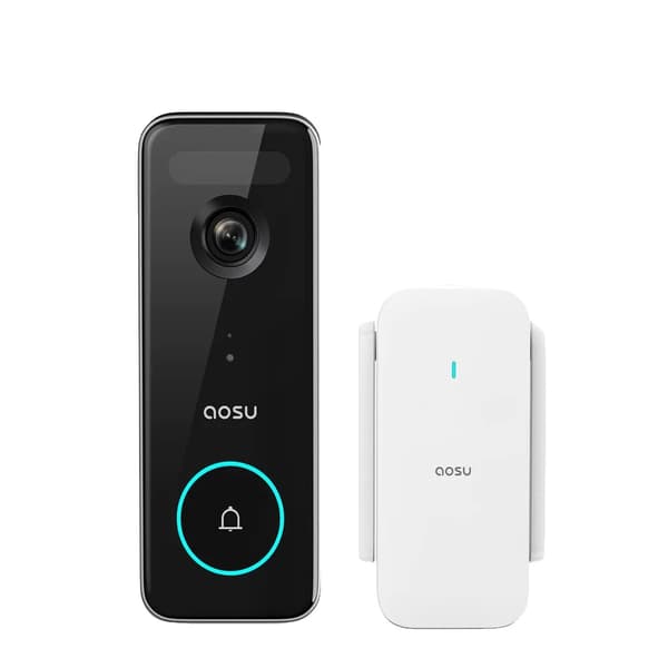 WiFi Videodörrklocka, 5MP Ultra HD-bildbehandling, Smart Rörelsedetektering, Tvåvägsljud
