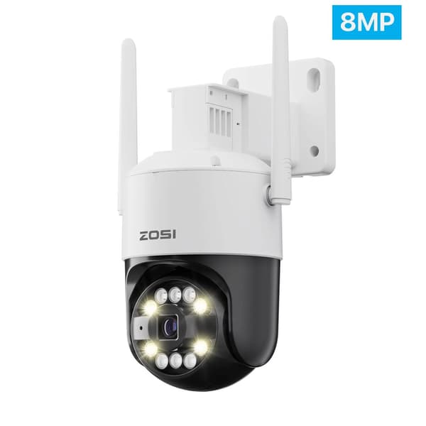 ZOSI CCTV Sikkerhedskamera, 8MP Ultra HD, AI Menneskeopdagelse,8MP UDEN TF-kort