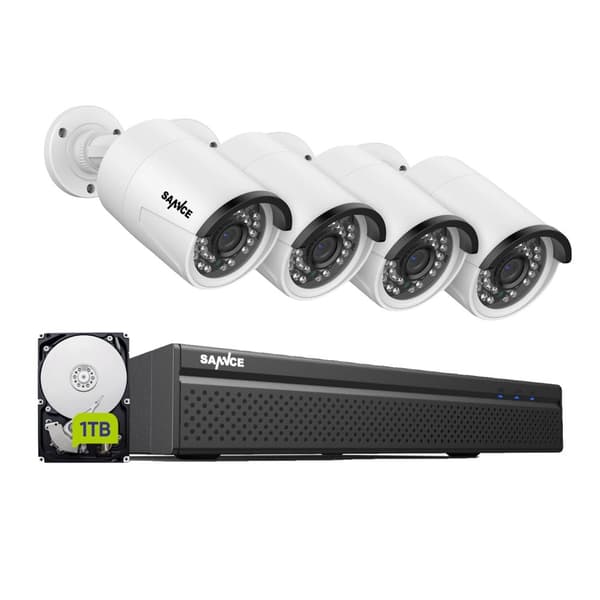SANNCE Turvakamerajärjestelmä, 8-kanavainen NVR, 3MP HD-resoluutio,1TB-a