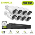 Miniatyrbillede 2 af 2: SANNCE Sikkerhedskamera System, 8 Kanal NVR, 3MP HD Opløsning,1TB