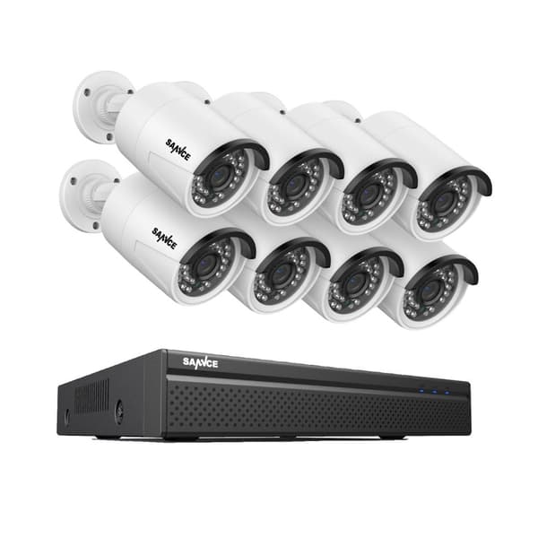SANNCE Turvakamerajärjestelmä, 8-kanavainen NVR, 3MP HD-resoluutio,0TB