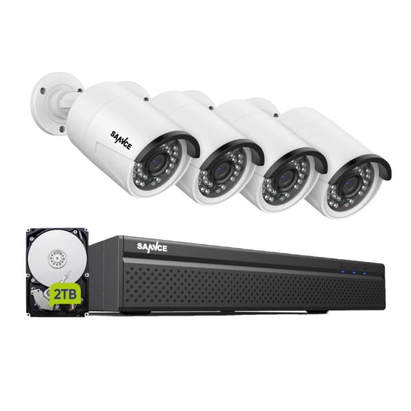 SANNCE Turvakamerajärjestelmä, 8-kanavainen NVR, 3MP HD-resoluutio,2TB