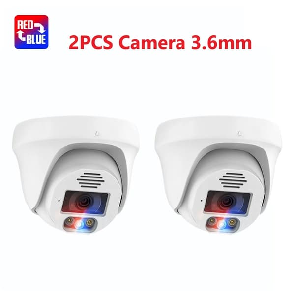 Techage Overvågningskameraer, 4MP & 5MP Opløsning, Dome Design,2PCS 8MP KAMERA B
