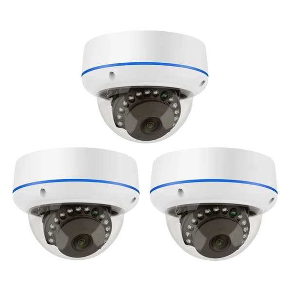 5MP POE IP Kamera, Indendørs Dome, Vandal-sikker,3pc 5MP POE Kamera, 2.8mm